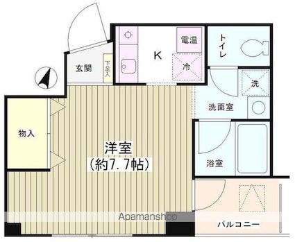 ＴＫＲ神田多町[1K/23.44m2]の間取図
