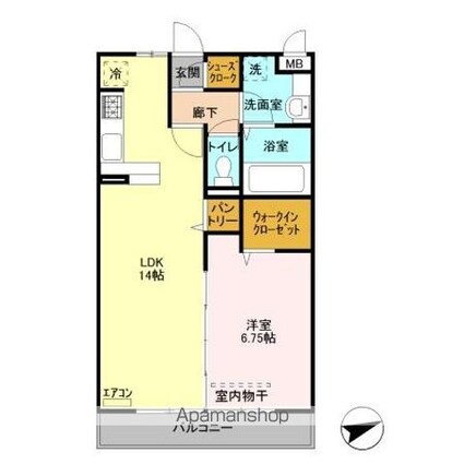 エスペランサ[1LDK/49.62m2]の間取図