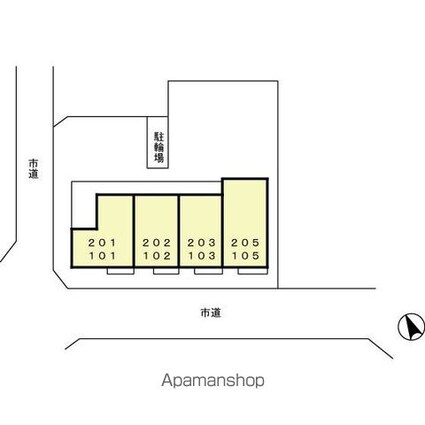 アマービリス[1LDK/33.39m2]の配置図