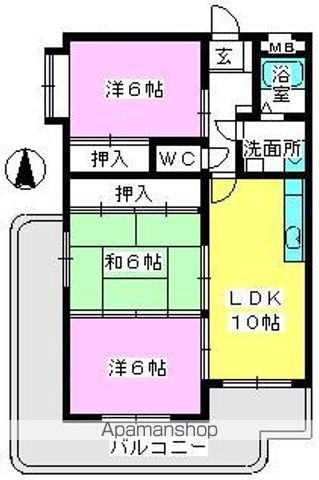 ファミール篠栗の間取り写真