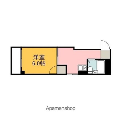 清和十日市[1DK/22.95m2]の間取図