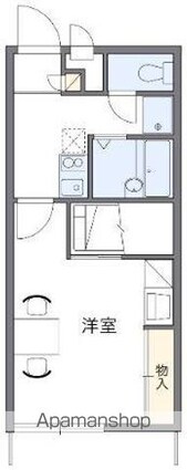 レオパレスＣａｓａＹａｓｈｉｍａ[1K/23.18m2]の間取図