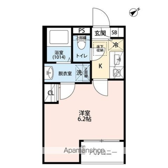 エクセラン東武練馬[1K/20.53m2]の間取図