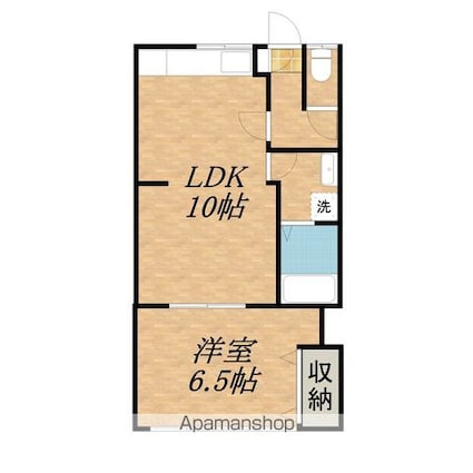 コーポ熊谷Ａ棟[1LDK/36m2]の間取図