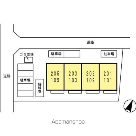 アルヴェール富士見 203 ｜ 福岡県福岡市西区富士見１丁目13-10（賃貸アパート1LDK・2階・37.53㎡） その6