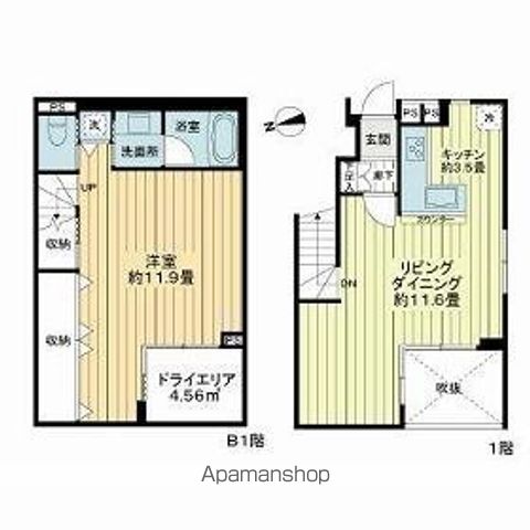 デュフレベース南麻布 1 ｜ 東京都港区南麻布２丁目10-16（賃貸マンション1LDK・1階・62.01㎡） その2