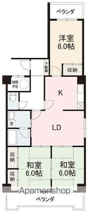 第一グリーンハイツ松縄[3LDK/78.09m2]の間取図