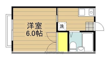 ハイムリブレア[1K/19.8m2]の間取図