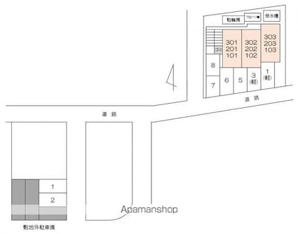 フェニックス紙町[1R/19.8m2]の配置図