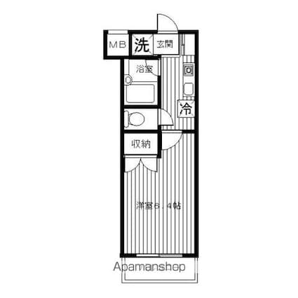 ミルリーフＭⅢ[1K/21.06m2]の間取図