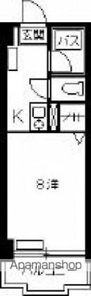 パティオ舟入[1K/20m2]の間取図