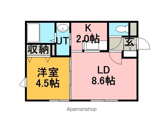 函館本線 銭函駅 徒歩16分 2階建 築18年の間取り写真