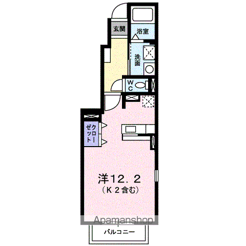筑肥線 唐津駅 徒歩13分 2階建 築15年の間取り写真