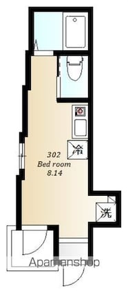 ＡＭＵＳＥ三軒茶屋[1R/18.03m2]の間取図