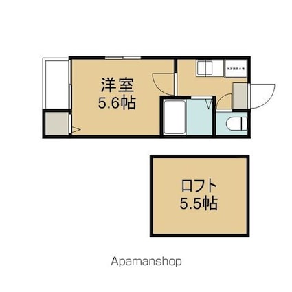 Ｌｏｆｔ４千種[1K/18m2]の間取図