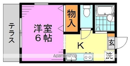 東京都杉並区成田東１丁目[1K/21.48m2]の間取図