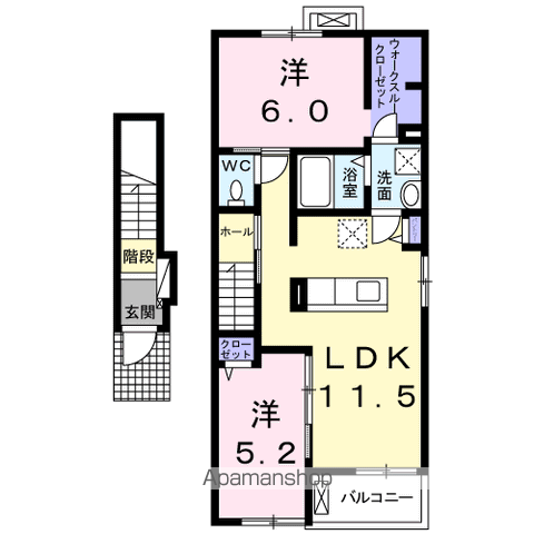 柏市高田のアパートの間取り