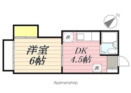 ラフィーヌ・モナミ[1DK/25m2]の間取図