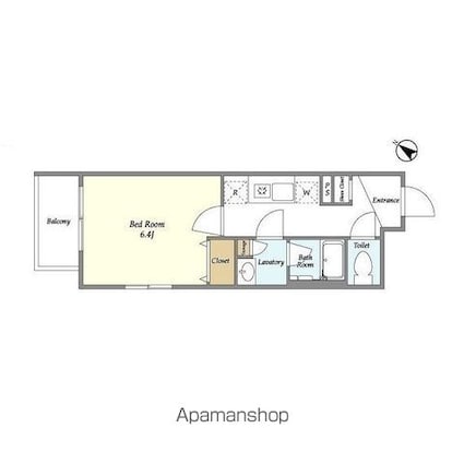 コンポジット代々木[1K/23.95m2]の間取図