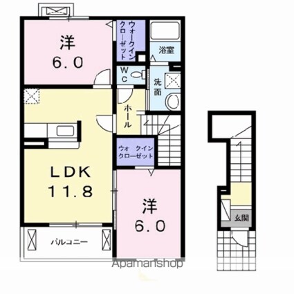 メゾンオーシャンＡ[2LDK/58.8m2]の間取図