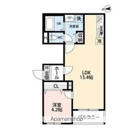ＭＯＭＯ’Ｓ　ＨＯＵＳＥ[1LDK/41.15m2]の間取図