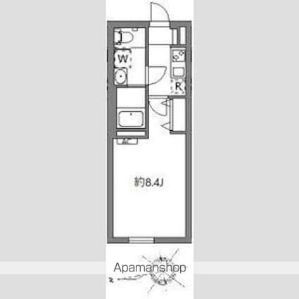 グランピア中野坂上[1K/25.05m2]の間取図