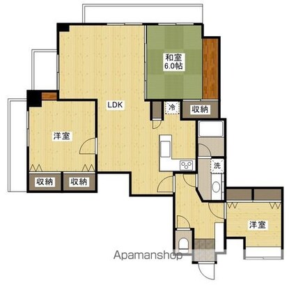 広島県広島市中区猫屋町[3LDK/89.17m2]の間取図