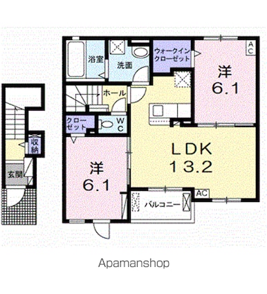 サン　ルーラルⅣ[2LDK/61.27m2]の間取図