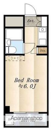 東京都三鷹市井口１丁目[1R/16.8m2]の間取図