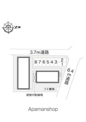 レオパレス御器所２４[1K/19.87m2]の配置図