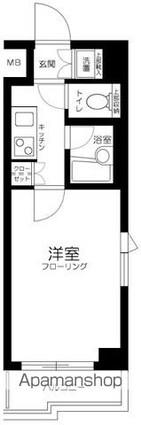 東京都中野区上鷺宮５丁目[1K/20.25m2]の間取図