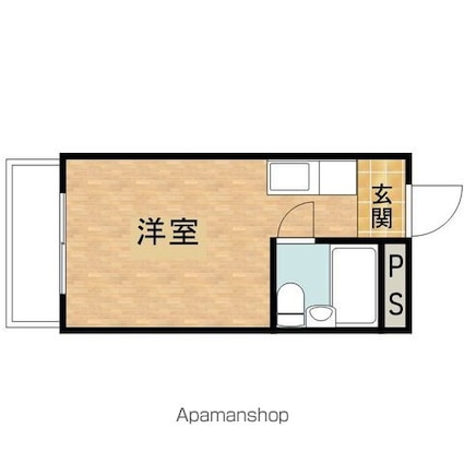 マリオン平山城址[1R/15.1m2]の間取図