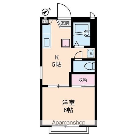 新宿区中落合のアパートの間取り