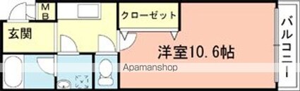 和歌山県和歌山市西小二里３丁目[1K/30.26m2]の間取図
