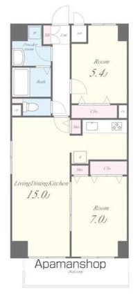 ビスィクレートＭ　ｓｐｅｃｉａｌ[2LDK/62.92m2]の間取図