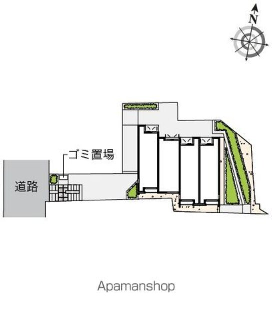 クレイノめぐみ[1K/27.04m2]の配置図