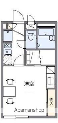 香川県高松市川島東町[1K/23.18m2]の間取図