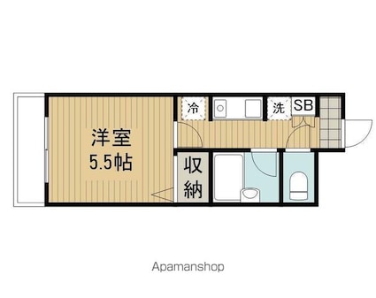 東京都杉並区阿佐谷南１丁目[1R/19.24m2]の間取図