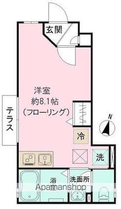 シャルム桜台[1R/20.49m2]の間取図