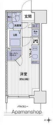 エスティメゾン大島[1R/22.2m2]の間取図