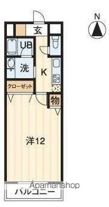 リベルテ太田[1K/34.15m2]の間取図