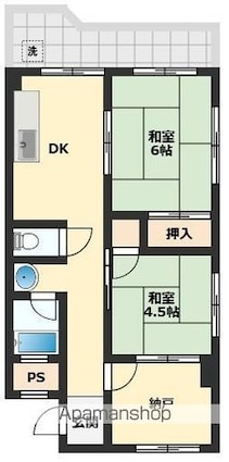 メゾン近江富士[2SDK/45.87m2]の間取図