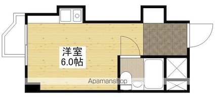チサンマンション広島[1R/13.56m2]の間取図