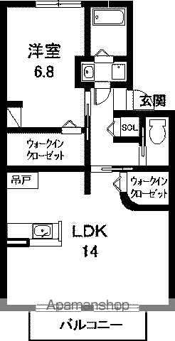 セゾン中郷の間取り写真