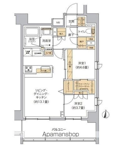リビオメゾン東池袋の間取り写真