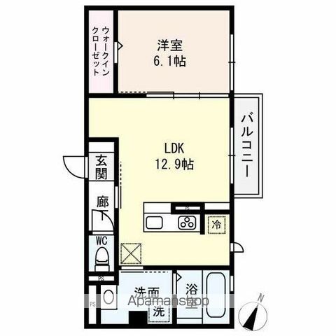 ラヴィネス ミーの間取り写真
