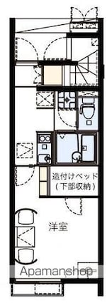 レオネクストグランドゥールパル[1K/23.61m2]の間取図