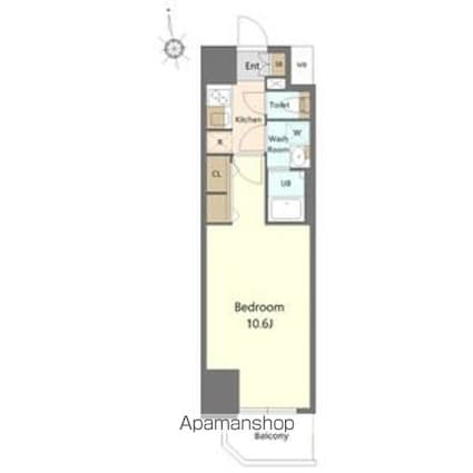 ＣＲＥＳＴ　ＴＡＰＰ金山[1K/29.97m2]の間取図