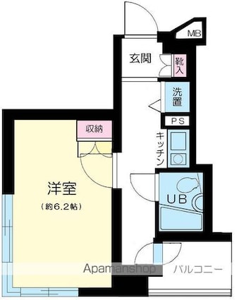 藤和シティコープ御茶ノ水吉田ビル[1K/21.59m2]の間取図