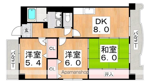 KMコート あびこの間取り写真